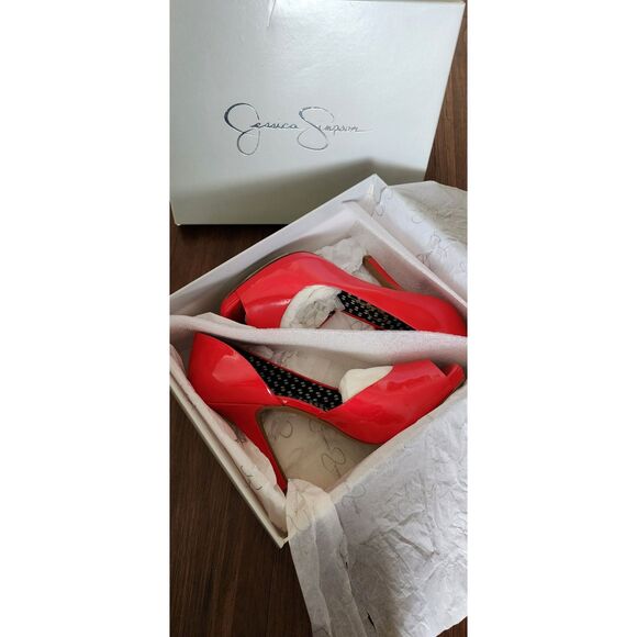 IN BOX Womens Size 8.5M Jessica Simpson HOT FUCHSIA Josette Platform Heels - Picture 8 of 8